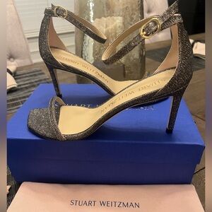✨ Stuart Weitzman Women’s Glitter Ankle Strap Heels – New in Box ✨